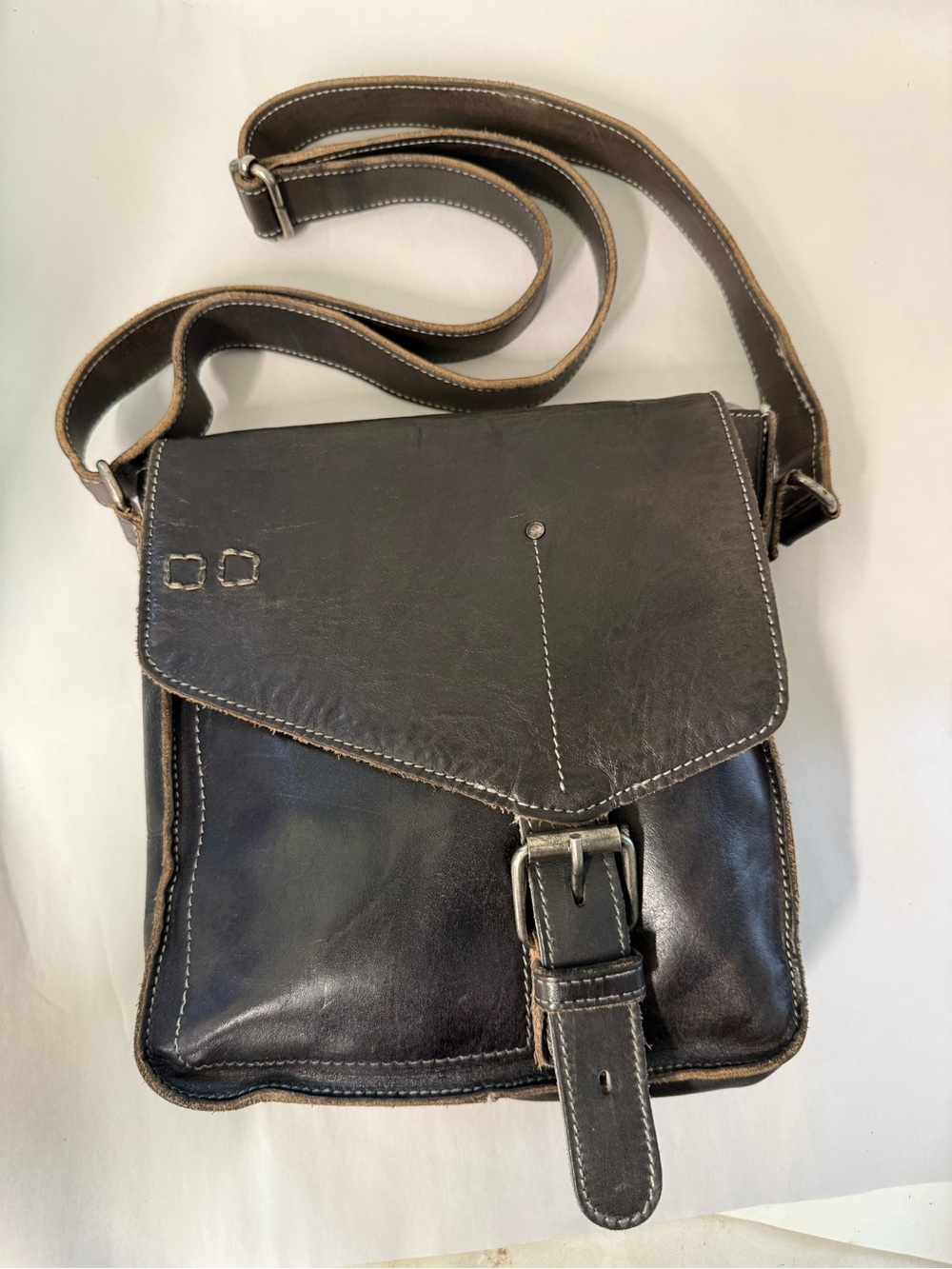 Bed Stu Leather Venice Beach Crossbody Bag Brown Retail $240